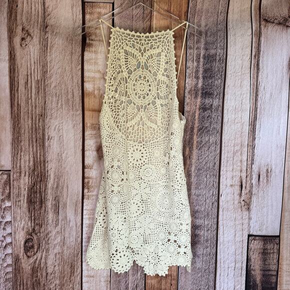 STAUD Dress Mini Whimsy Crochet Timeless Cottagecore Boho Romantic XS/S NWT - Picture 1 of 13